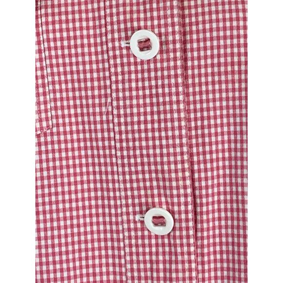 Pink White Gingham Jacket Spring Summer Casual Coastal Preppy Vacation PlusSZ18 - Picture 7 of 9